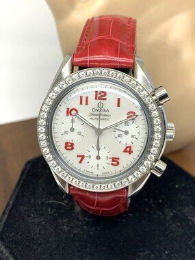 Omega Speedmaster Women's Watch Swiss Automatic 38157940 Diamond Mother Of Pearl